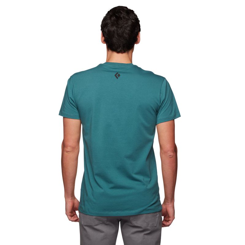 Black Diamond BD Rock On SS Top Uomo Verde Acqua | CVQ036289