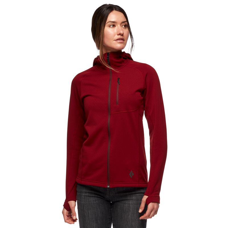 Black Diamond Coefficient Fleece Giacca Donna Rosse | WUV375649