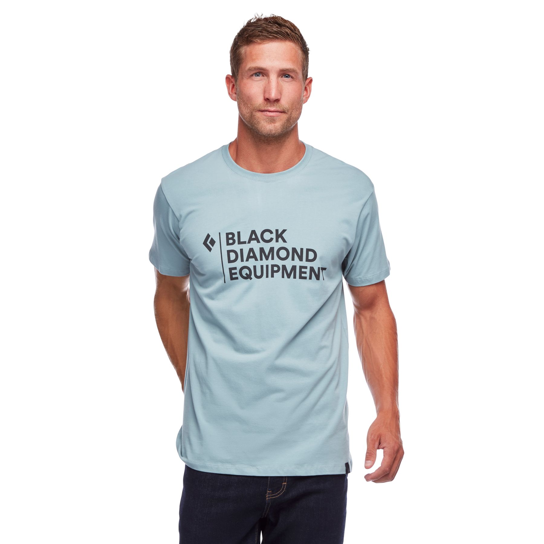 Black Diamond Stacked Logo Top Uomo Blu | COL396758