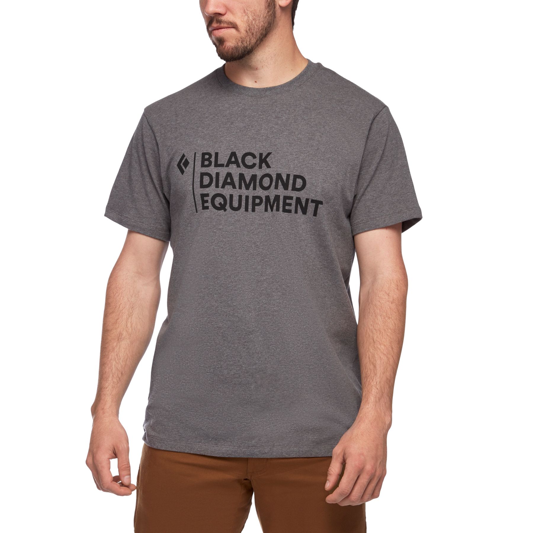 Black Diamond Stacked Logo Top Uomo Grigie | CLA978042