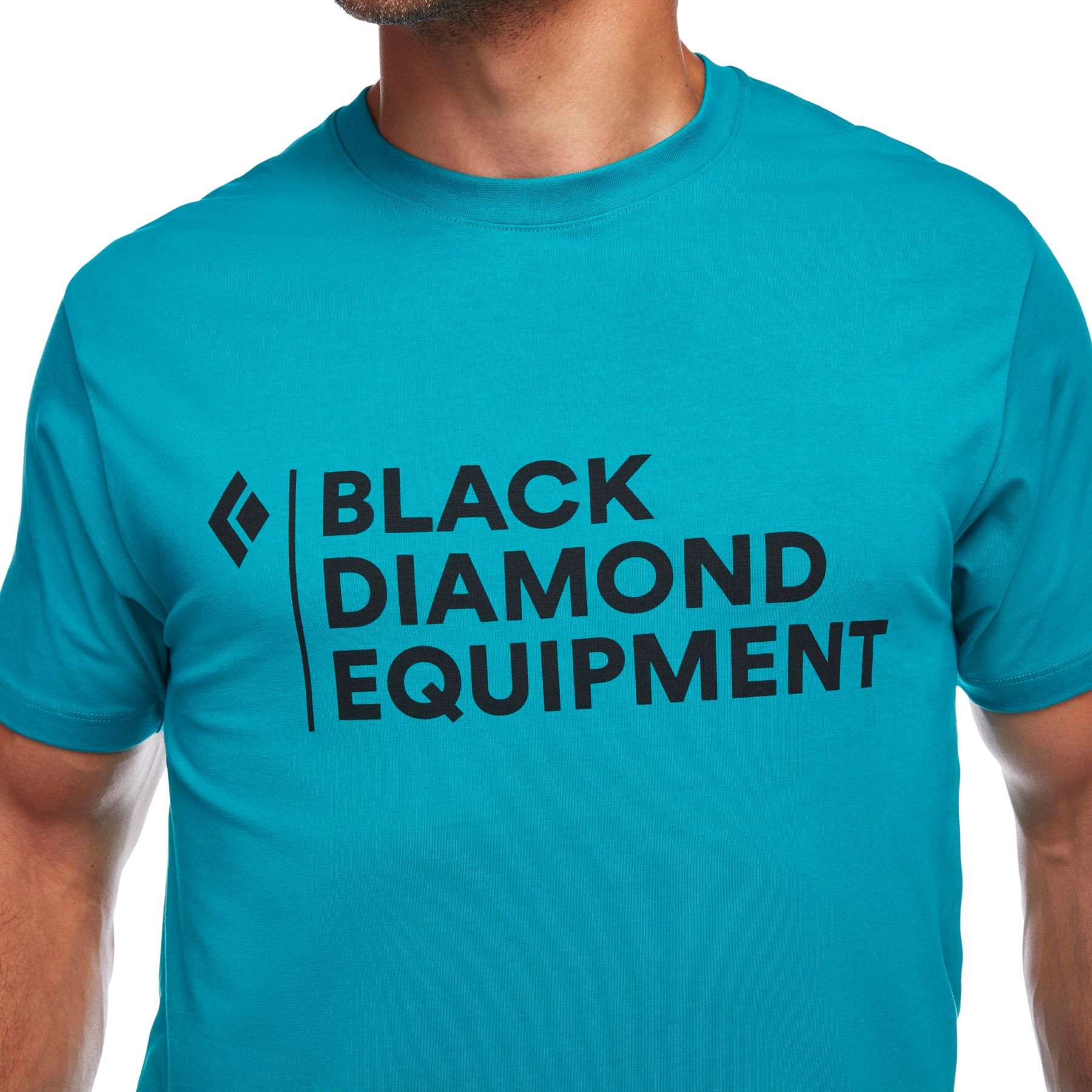 Black Diamond Stacked Logo Top Uomo Verde Acqua | WIZ324159