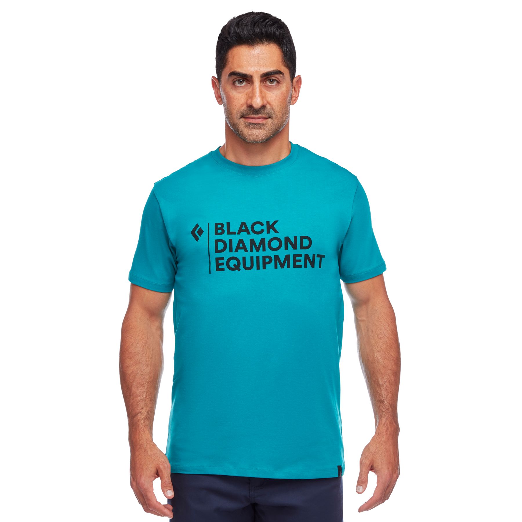 Black Diamond Stacked Logo Top Uomo Verde Acqua | WIZ324159