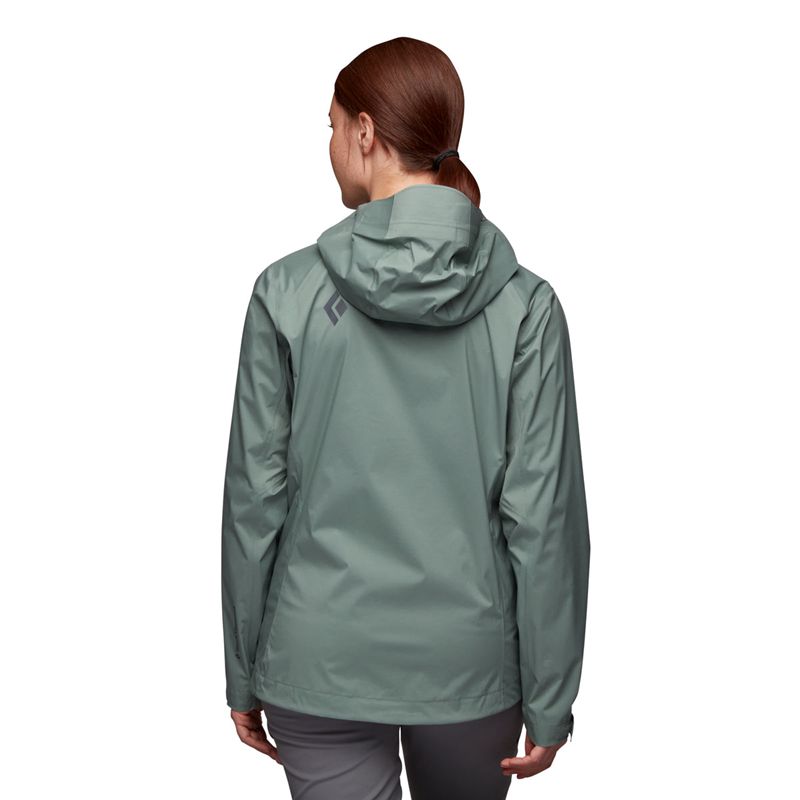 Black Diamond Stormline Stretch Rain Shell Giacca Donna Verdi | CRV361452