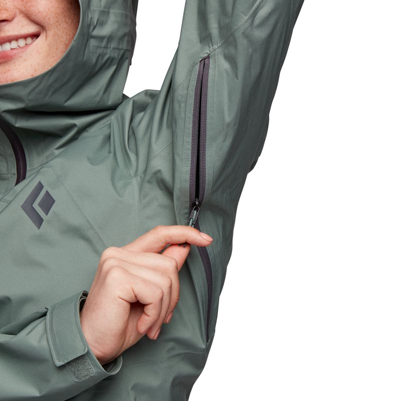 Black Diamond Stormline Stretch Rain Shell Giacca Donna Verdi | CRV361452